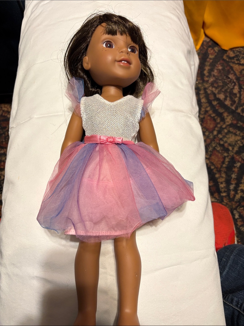American Girl Doll in Pink & Purple Tulle Dress